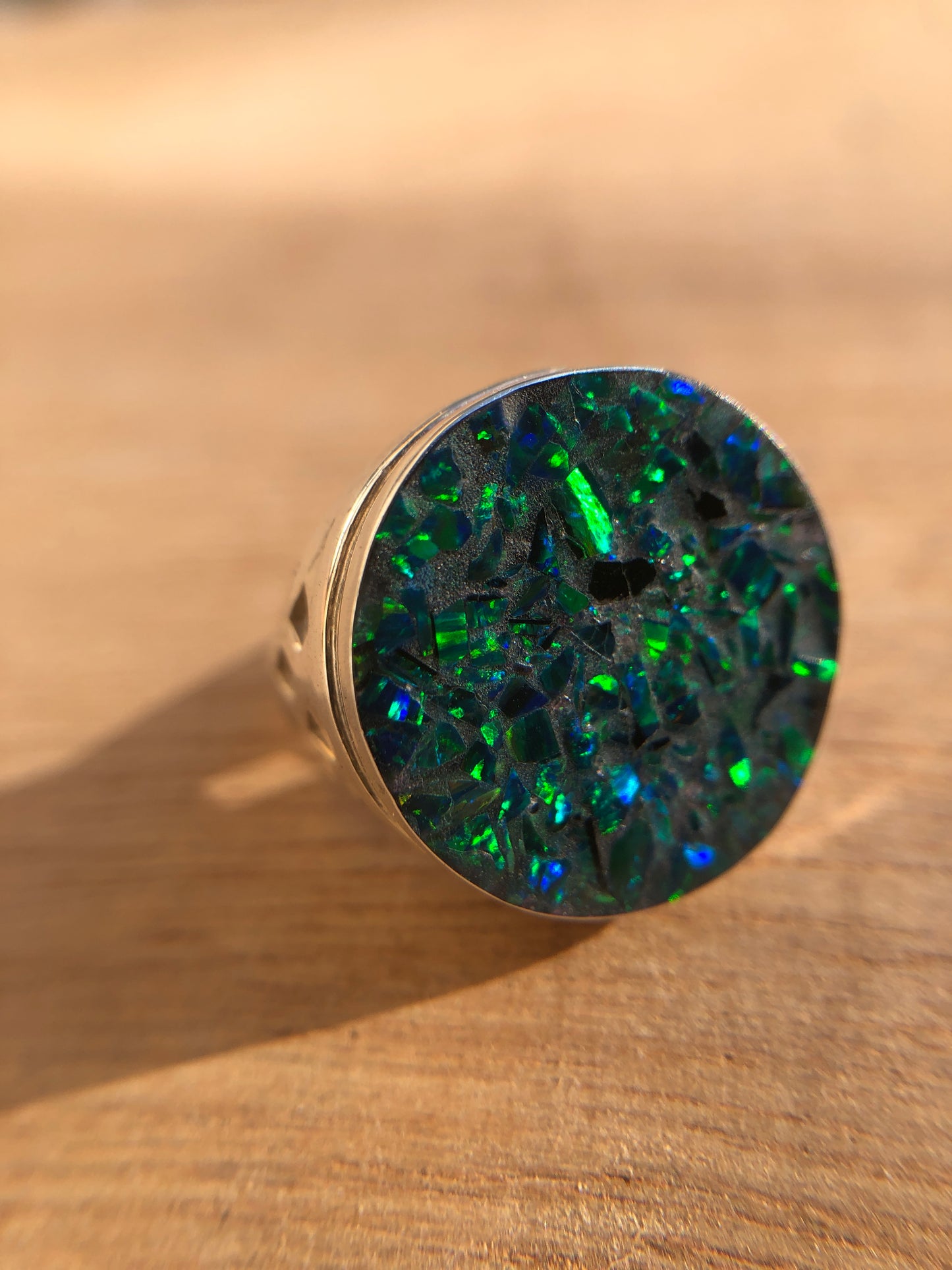 Opal Dust Sovereign ring