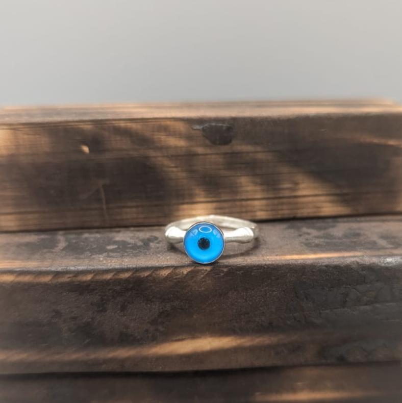 Evil eye Bone ring