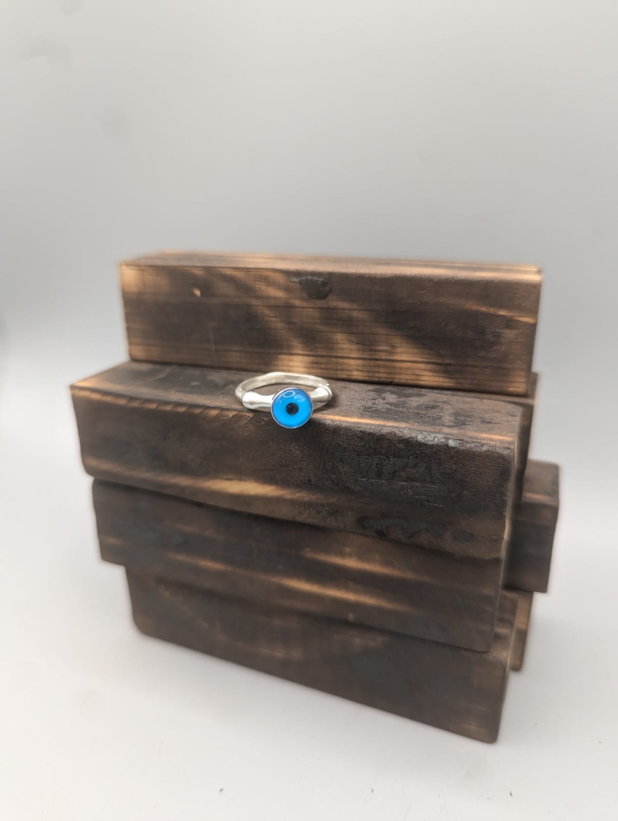 Evil eye Bone ring