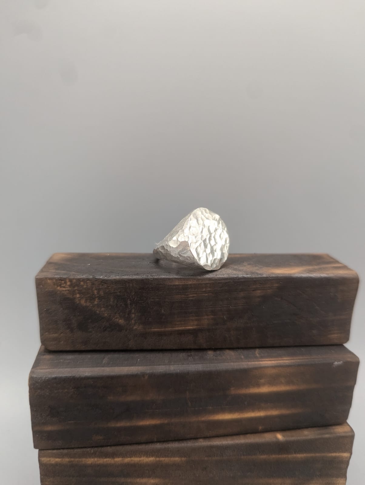 Sterling Silver hand cast  Signet Ring