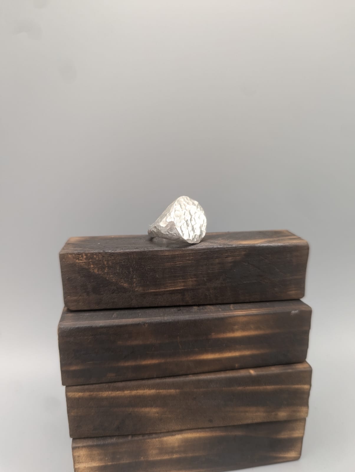 Sterling Silver hand cast  Signet Ring