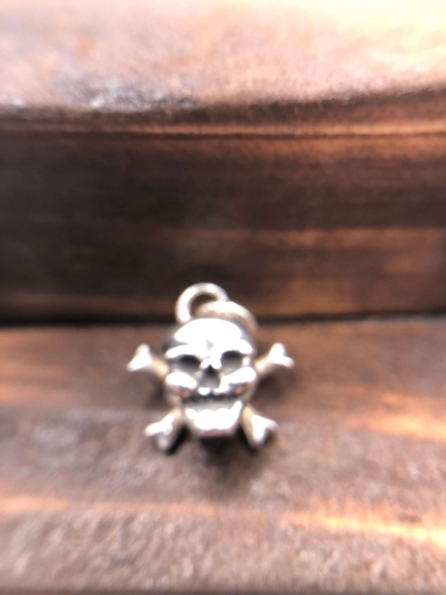 Solid Silver Skull & Cross bones pendant